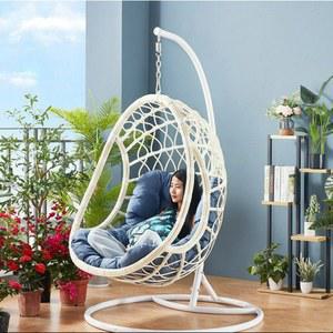 바구니의자 발코니 가정용 등나무의자 성인실내그네 등나무 해먹 바구니 PE 흔들의자 1
