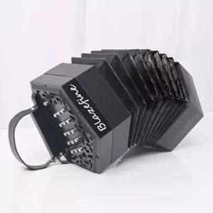 육각 콘서티나 베이스 20키 교육 아코디언 악기 와인 원목색