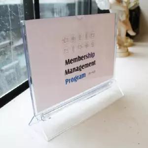 Y자형 꽂이 210X150 A5가로중형 3개네임홀더 진열대 꽂이판 안내대 스탠드메뉴 테이블 POP 행사안내 아크릴