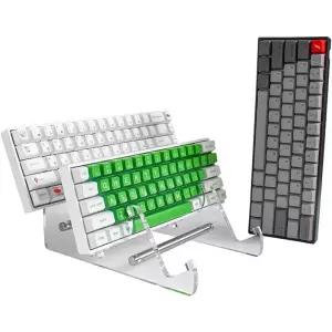 아크릴키보드선반 거치대 투명 3단본체받침대 판레일 데스크탑이동 데스크 스탠드이동식 컴퓨터 이동