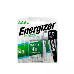 [Ni-MH 충전지] 에너자이저 ENERGIZER 충전지 NH12BP4 AAA충 전지 4개입 1.2V 800mAh 