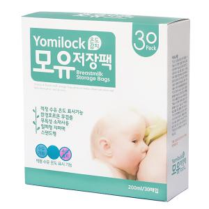 요미락 온도감지 모유저장팩 200ml 30매 / 변온