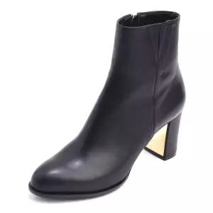 갤러리아 세라 여성 소가죽 첼시 삭스 앵글 부츠힐 S18A524 검정 7CM