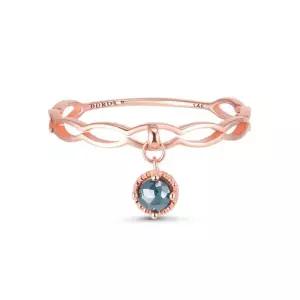 14k 스윙 블루 러프다이아몬드 반지 1부)