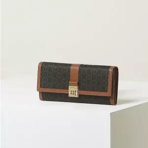 [닥스](센텀시티점)DCWA2F711W2브라운 DD로고 가죽 장지갑