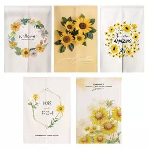 해바라기 패브릭 가림막 커튼 가리개 커튼 주방 공간분리 가림막천 가림천 방문가리개