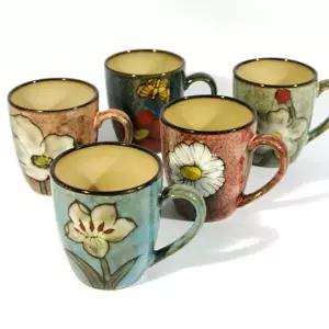 소담머그(5P)세트 핸드페인팅 도자기컵 예쁜커피잔