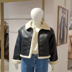 [에꼴드파리] 인조 가죽 무스탕 재킷 M82RB3ZLJDM82Z