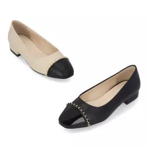 엘칸토 인텐스 여성 체인 투톤 플랫 2cm LCWD04I413