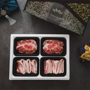 1등급 강원도 돼지고기 선물세트 4구 2호 2kg(삼겹살/목살)