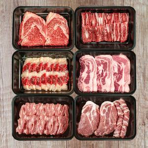 국내산 1+한우 암소 한돈 캠핑고기세트 바베큐세트 꽃등심 안심 채끝 치마살 갈비살 삼겹살 목살 가브리살 구이용