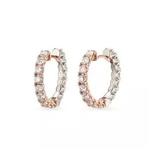 18k 모이사나이트 믹스 링귀걸이 2.5mm