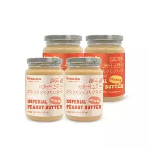 (Hmall)임페리얼 피넛버터 400g X 4병 (크런치 2병+ 스무스 2병)