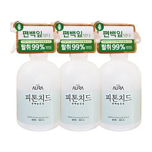 엘지 아우라 피톤치드 편백탈취제 숲속향 500ml 3개 섬유탈취