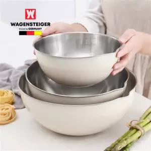 스텐 믹싱볼 세척통 쌀바가지 다용도 워시볼 베이지 3p