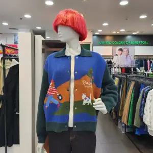 [베네통]카라프린트가디건(BAKCA4461)_DG