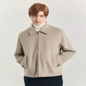 헤지스 남성 24FW [반값세일]베이지 핸드메이드 집업 점퍼 HZJU4D503I1