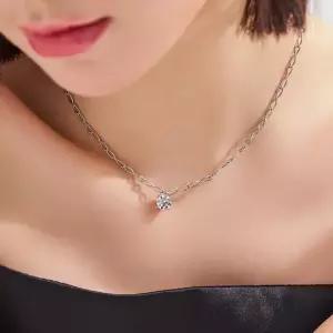 14k 인피닛 랩 다이아몬드 체인 목걸이 1캐럿)