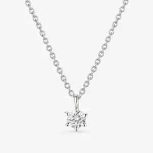 18k 베이직 랩 다이아몬드 1부 6프롱 목걸이