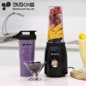 [키친아트] 티타늄 칼날 미니 휴대용 믹서기 KM-T800 블랙 / 텀블러뚜껑포함