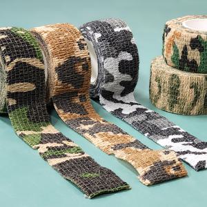 자가 점착 카모 밀리터리 붕대 소 2.5cm 4.5m 접착 관절 테이핑 압박 손 목 발 가락