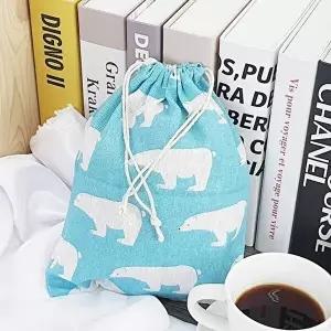 린넨 파우치 파란곰 중 여행 구급약 캐리어-WFFTTUI