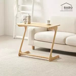 [무료배송] 라로퍼니처 클로버 원목 800 이동식 사이드 소파 테이블 협탁