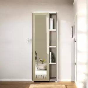 모던 전신거울 도어 수납 책장 600 (4단) 서재책장