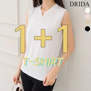 [엄마옷드리다] 1+1 여름 트임 레이온 면 빅사이즈 스판 민소매 나시 티셔츠 40 50대 미시 중.._P367468406