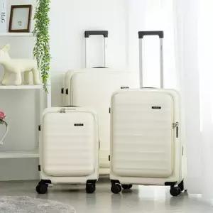 100% 폴리카보네이트 전면 개방 확장형 24인치 캐리어 기내용 수화물 여행가방