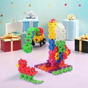 한립 해피미니 사각 블럭 126PCS 모양 만들기 쌓기 놓이 블록 컬러 십자블록 장난감