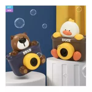 카메라 비눗방울 버블건 동물 캐릭터 곰돌이 오리 야간 불빛 자동 멜로디