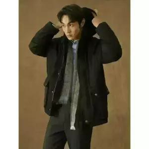 [빈폴] 후드 숏다운 코트 - 블랙 (BC4X30CD75)