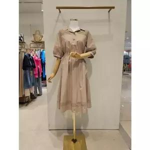 [갤러리아] [SI]오픈카라 펀칭 디테일 원피스(SHK2359OO)