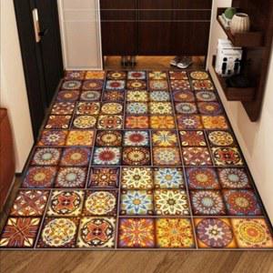 인도풍 북유럽 서양식 패턴 베란다 러그 현관 매트 60x120cm 입구 가정용 거실