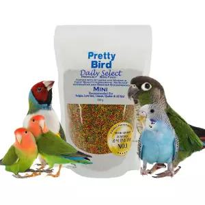 프리티버드 데일리셀렉트 펠렛 미니 350g 퀘이커 왕관 코뉴어 펠릿 사료