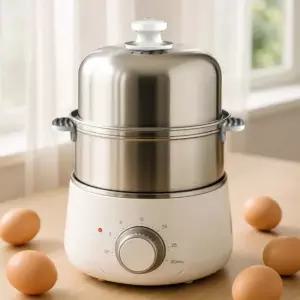 스텐 계란찜기 전기 에그쿠커 2단 계란삶는기계