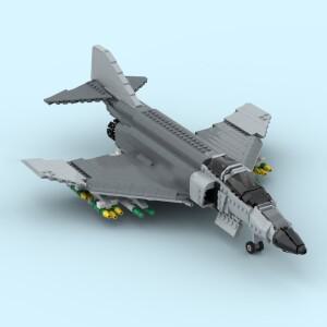 F4 Phantom II Modern Military Fighter Jets MOC Building Bricks War Equipment Assemble Toys Suit