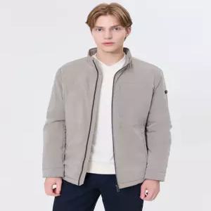 헤지스 남성 24FW [반값세일][스테디셀러] 그레이 포켓배색 패딩점퍼 WHJU4D333G2