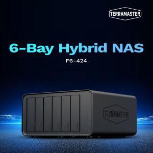 TERRAMASTER F6-424 NAS 스토리지, 6bay - N95 쿼드 코어 CPU, 8GB DDR5 RAM, 2.5GbE 포트 X2, 네트워크 부
