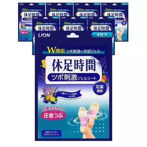 일본 발바닥 지압 파스 4매입 x 8개 휴족시간 발 뒤꿈치 쿨링시트 붙이는 수액 패치 피로회복 발지압 자극 풋케어