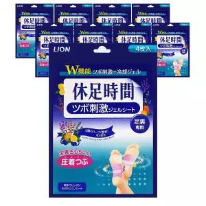 일본 발바닥 지압 파스 4매입 x 9개 휴족시간 발 뒤꿈치 쿨링시트 붙이는 수액 패치 피로회복 발지압 자극 풋케어