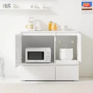 보루네오 마르체 모노 완전수납 광파오븐 렌지대 수납장 1000 BBR023C (착불)