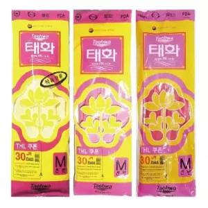 태화 고무장갑 썬밴 선밴 중 분홍 빨강 미색 1박스 100켤레