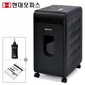 [현대오피스] 문서세단기 저소음 11~13매 22L PK-1223CD + 오일+파지봉투 자동절전 파쇄기 세절기 