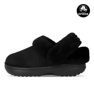[크록스] 클래식 언퍼게터블 스웨이드 클로그 어그 겨울 방한 털슬리퍼 212106-001