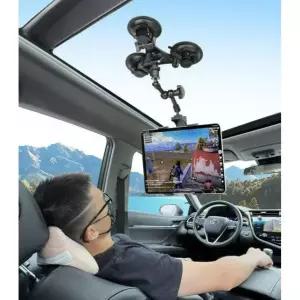 차량용 태블릿 거치대 앞유리 썬루프 촬영용 pc 패드 흡착식 X자형 대형 7.9-10인치