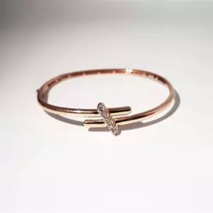 14K 18K 큐링 여자 모이사나이트 뱅글 팔찌 포인트 링팔찌 데일리 다이아 뱅글링