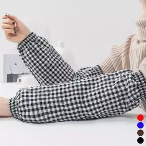 [하프클럽/]장갑 암워머 토시 체크 코튼 작업 팔토시