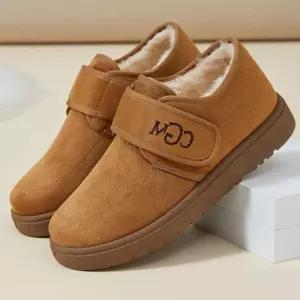 찍찍이 기모 양털 여성 양털 모카신 스웨이드 플랫 털단화